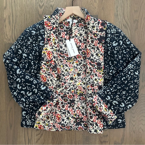 NWT Apiece Apart Reversible Quilted Short Jacket in Sevilla Floral Print Size 6 - Picture 5 of 8